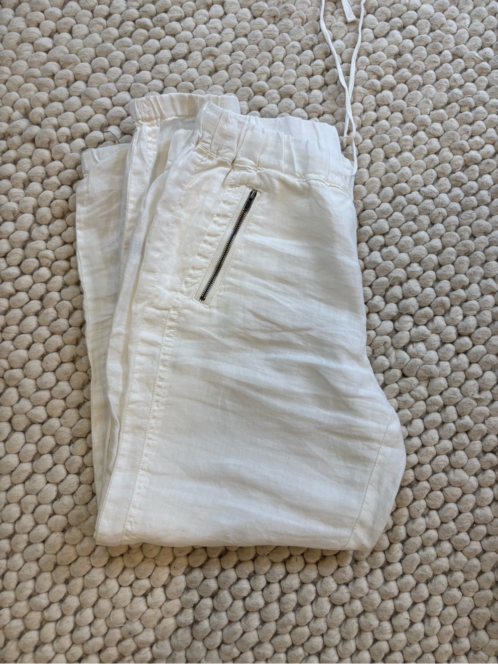 Michael Stars White Linen joggers